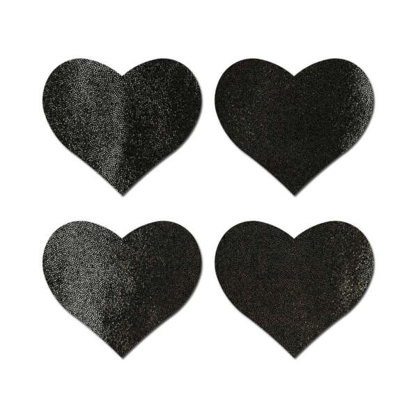 Pastease Petites Liquid Hearts Black 2pk