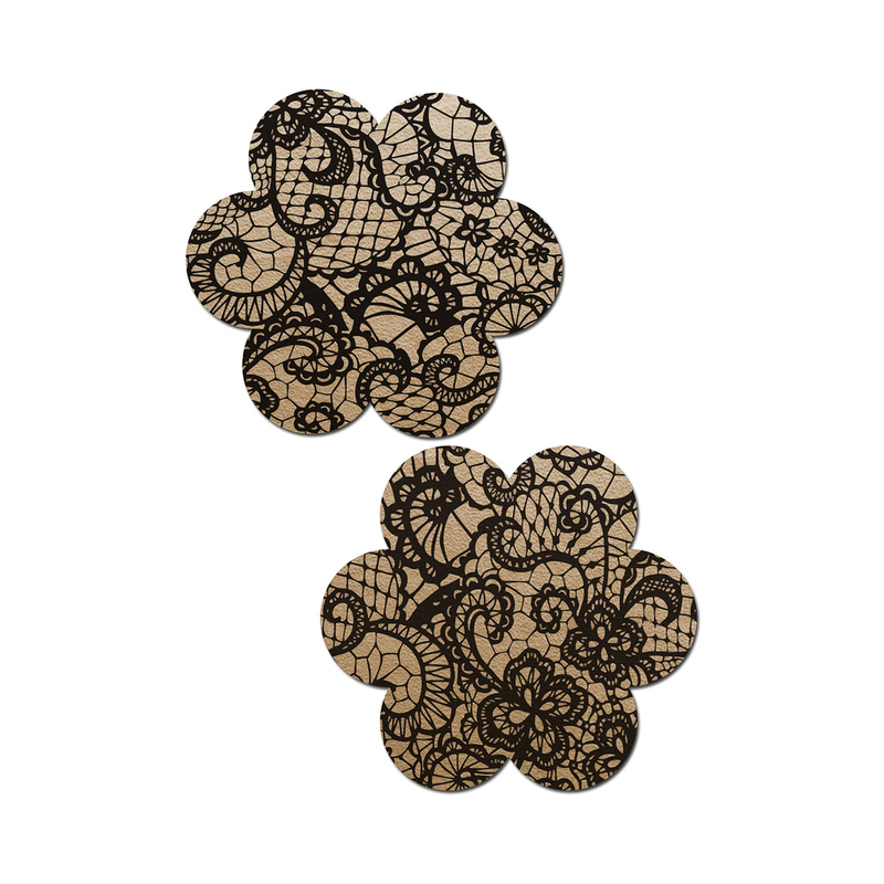 Pastease Lace Flower Beige/Black