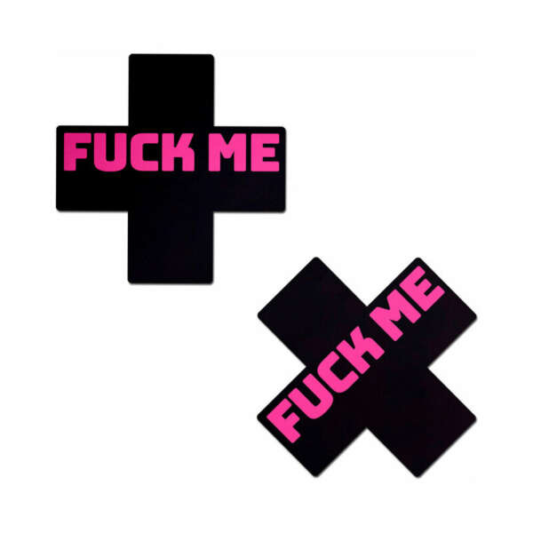 Pastease Fuck Me Crosses Black/Pink