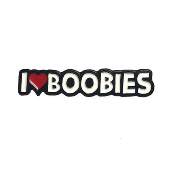 G&K I Heart Boobies Enamel Pin
