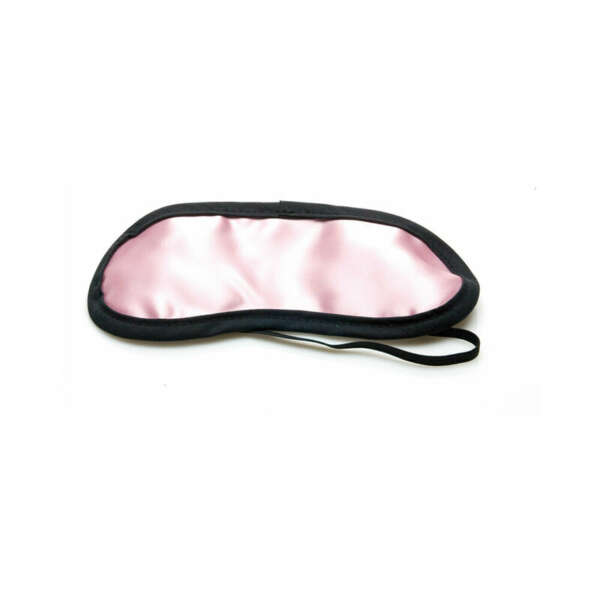 Sex Kitten Satin Eye Mask Pnk/Blk Trim