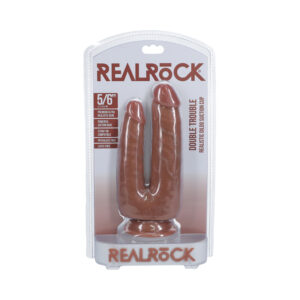 RealRock Double Trouble 5/6in Dildo Tan