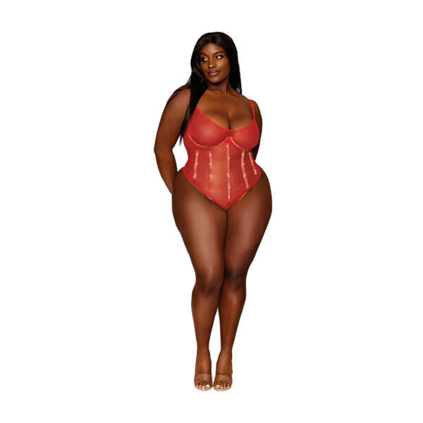 DG Thong Teddy wUnderwire&Boning Rub 3XL