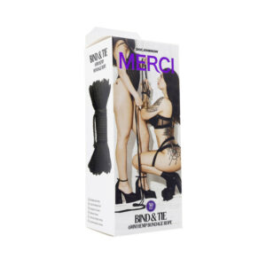 Merci Bind & Tie 6mm Hemp Rope 50ft Blk