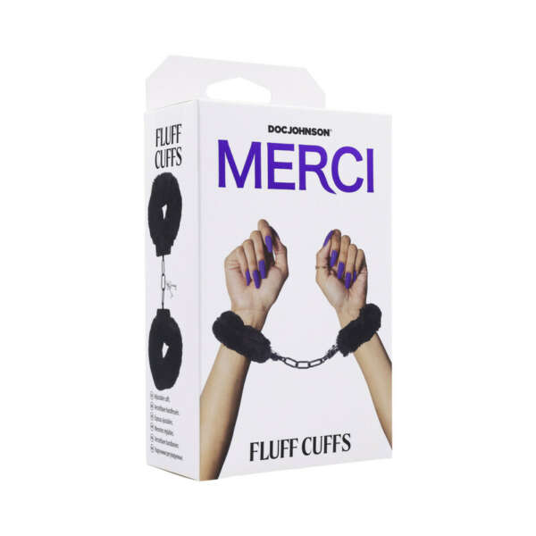 Merci Fluff Cuffs Black