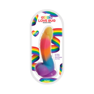 Rainbow Love Bug Dildo Silicone