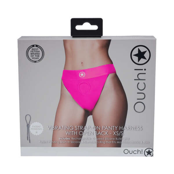 Ouch! Vibrating StraponPantyOpen Pk XS/S