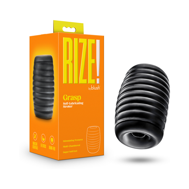 Rize Grasp Self-Lubricating Stroker Blac