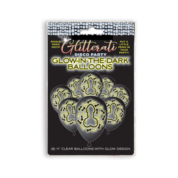 Glitterati Penis Party GITD Balloons