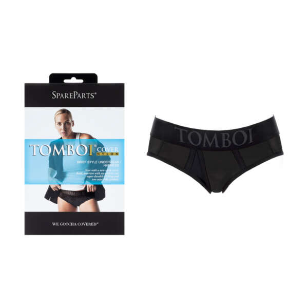 SpareParts Tomboi Cover Brief Nyl Bk XL