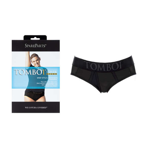 SpareParts Tomboi Cover Brief Nyl Bk 4XL