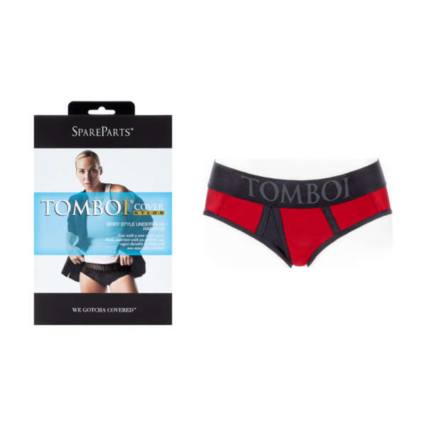 SpareParts Tomboi Cover Brief Nyl Red M