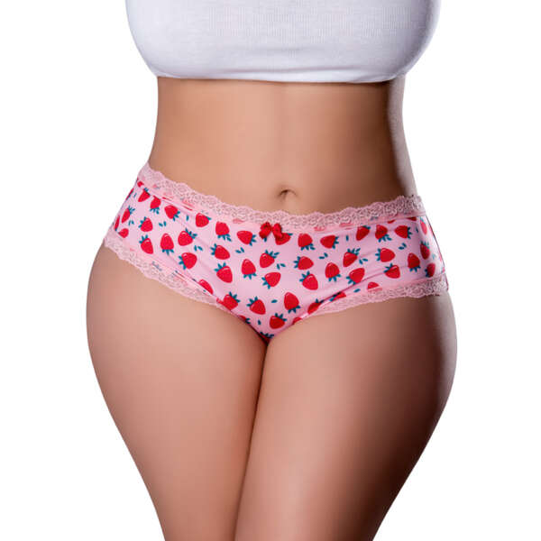 MS Sweet Treats BoyShort&Lube Strawb Q