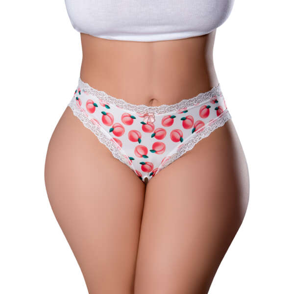 MS Sweet Treats CrotchThong&Lube Peach Q