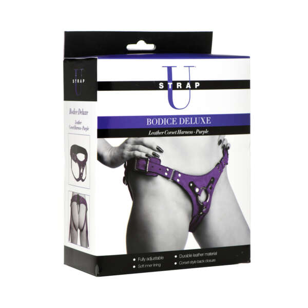 Strap U Bodice Deluxe Leather Harn Pur
