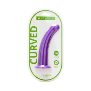 Me You Us 7in Curved Silicone Dildo Purp