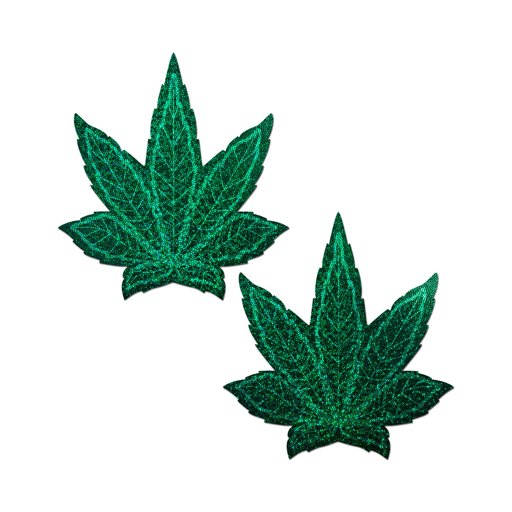 Pastease Pot Leaf Glitter Full Breast Cover