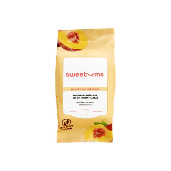 Sweetums Intimate Wipes Peach Scented