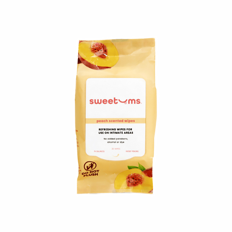 Sweetums Intimate Wipes Peach Scented