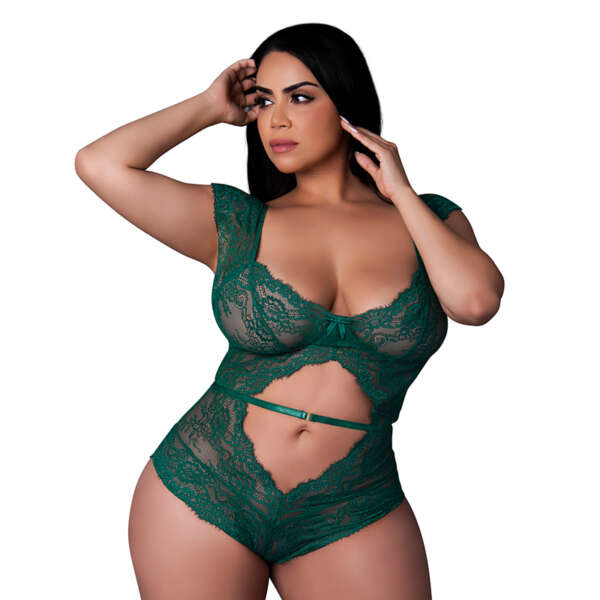 MS Evermore Cutout Romper Emerald Q