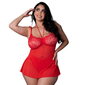 MS Sugar High Babydoll & Thong Red Q