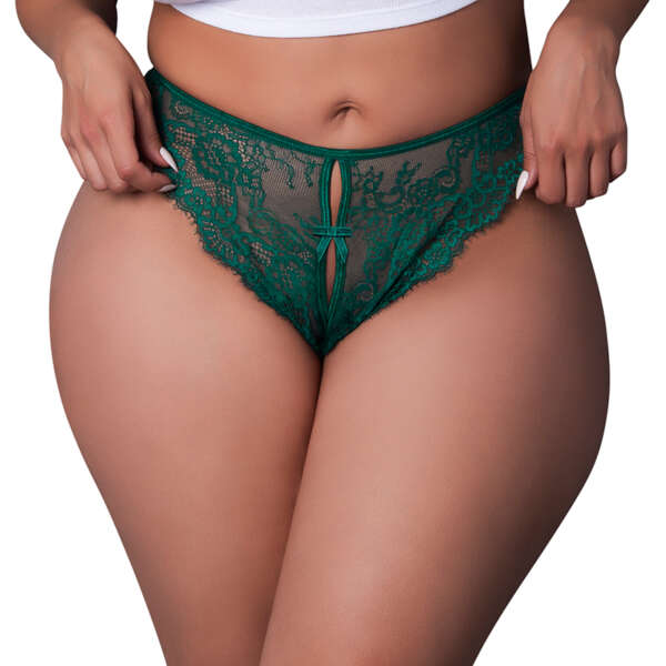 MS Evermore Split Crotch Panty Emerald Q