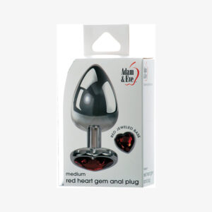 A&E Red Hearts Gem Anal Plug Medium