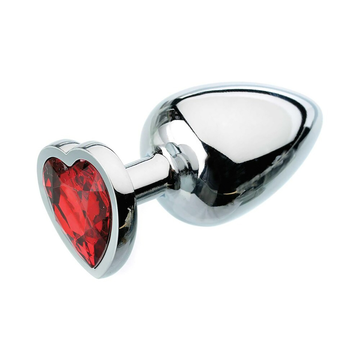 A&E Red Hearts Gem Anal Plug Large