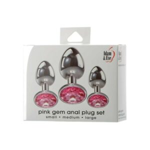 A&E Pink Gem Anal Plug Set