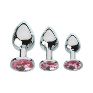 A&E Pink Gem Anal Plug Set
