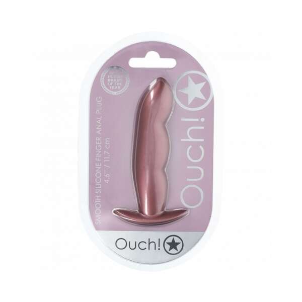 Ouch! Smooth Sili Finger Plug 4.6in RG