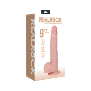 RealRock 9in Vibrat CockBalls Reg Str Bg