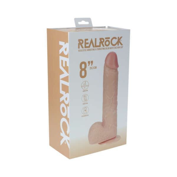 RealRock 8in VibThrustCockBall RegStr Bg