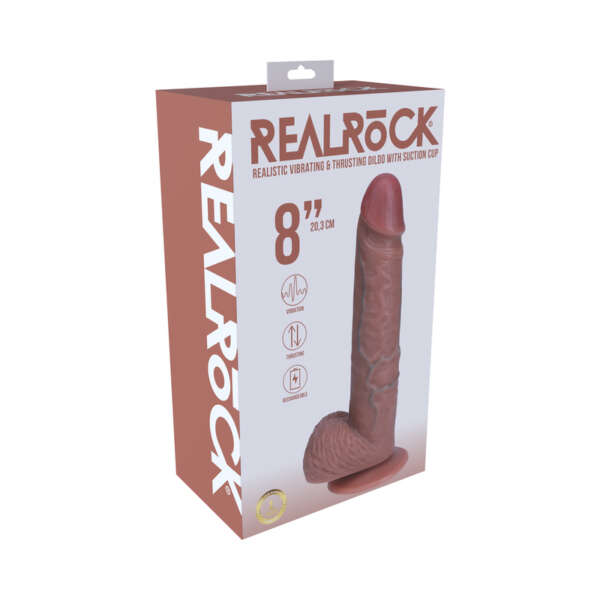 RealRock 8in VibThrustCockBall RegStr Tn