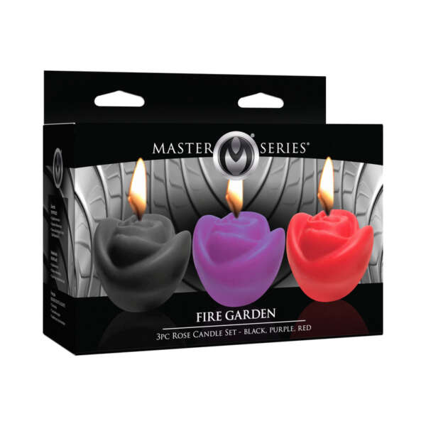 Master Series Fire Garden 3pc Rose Cand