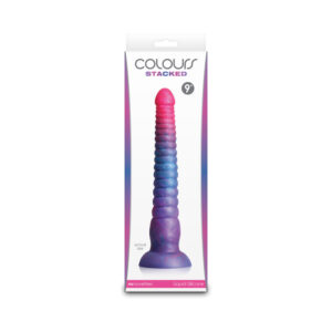 Colours Stacked 9in Dildo Pink/Blue