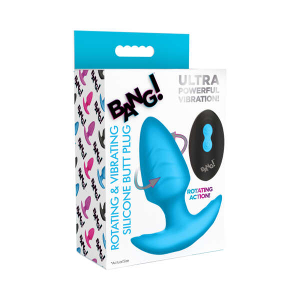 BANG! Rotating & Vibrating Plug RC Blue
