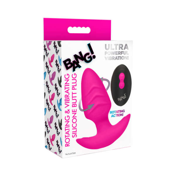 BANG! Rotating & Vibrating Plug RC Pink