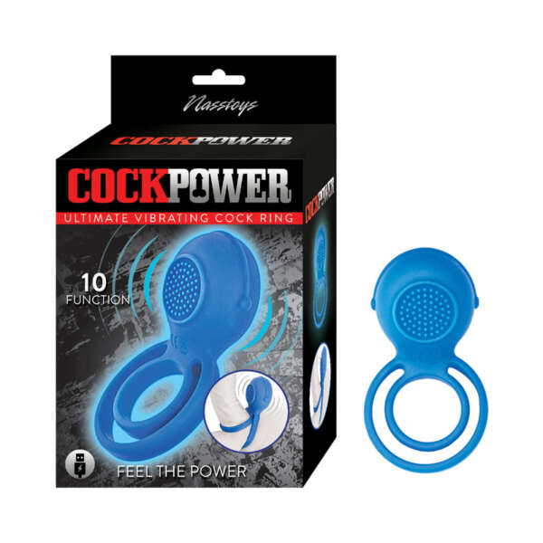 Cockpower Ultimate Vibrating C-ring Blue