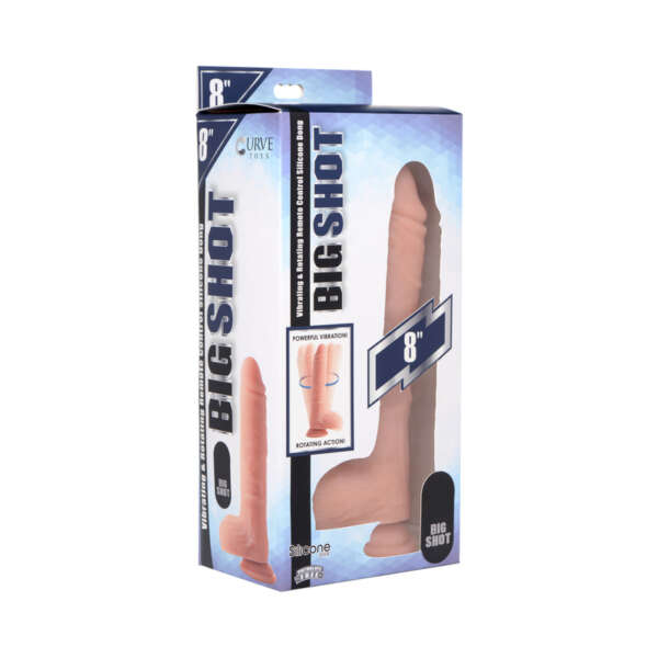 Big Shot 8in Sili Twirling Dildo w/Balls