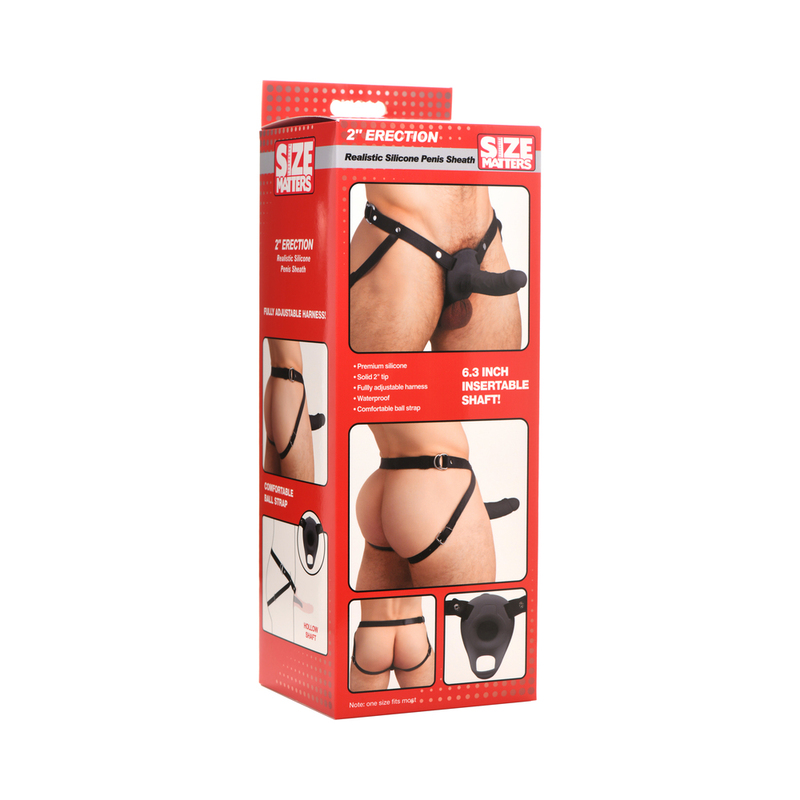 Size Matters Realistic Sili Sheath Black