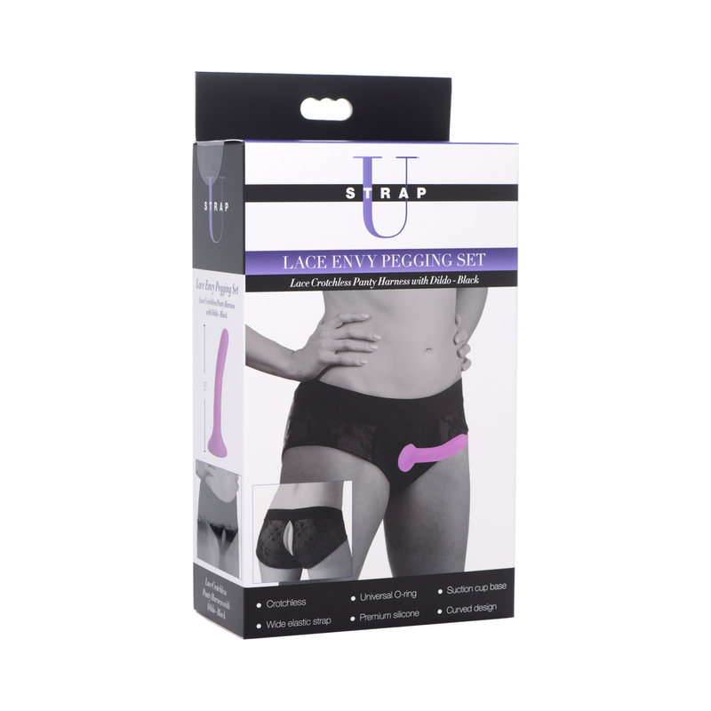 Strap U Lace Envy Pegging Set Blk