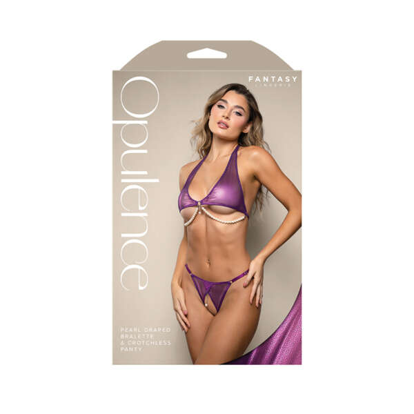 FL Opulence Foil Mesh Halter & Pearl ML