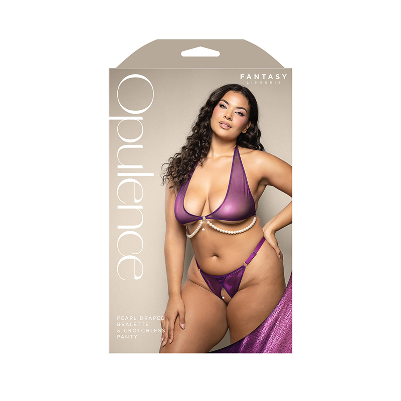 FL Opulence Foil Mesh Halter & Pearl Q