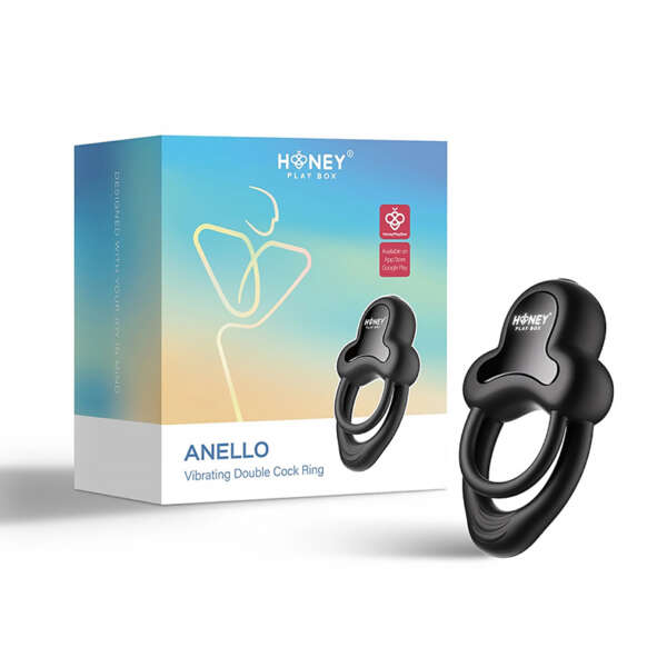 HPB Anello App Vibr C-Ring w/ClitStim Bk