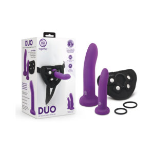 Together Duo Sili Dildo/Harn Set 5.5in&8