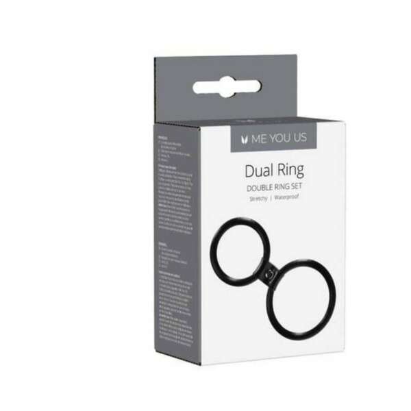 Me You Us Dual Ring Double CRing Set Blk