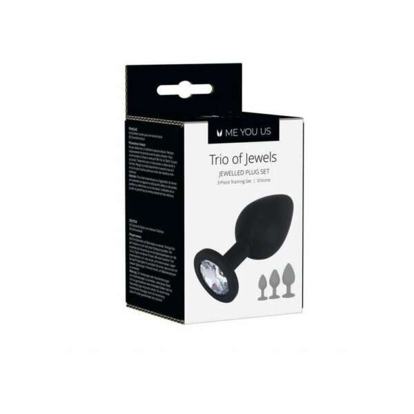 Me You Us Trio of Jewels 3pc Plug Black