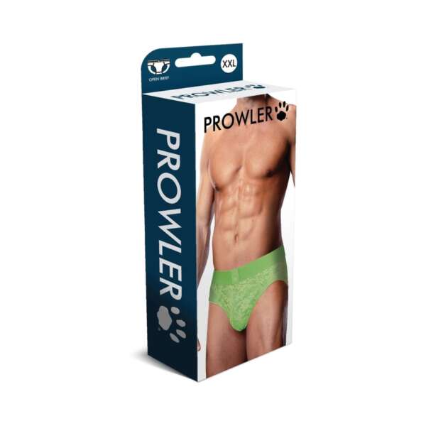 Prowler Lace Open Back Brief NeonGrn 2XL
