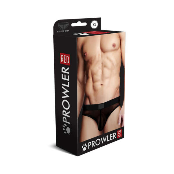 Prowler RED Fishnet Ass-less Brief Bk XL